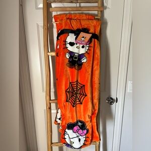 Hello Kitty Pirate Halloween Orange Blanket